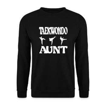 Proud Taekwondo Aunt Taekwondo Aunt Gift - Unisex Sweatshirt - black - Front - Alina (178cm) & Michal (187cm)