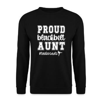Taekwondo Aunt Taekwondo Blackbelt Aunt Gift - Unisex Sweatshirt - black - Front - Alina (178cm) & Michal (187cm)
