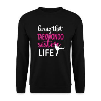 Taekwondo Sister Proud Taekwondo Sister - Unisex Sweatshirt - black - Front - Alina (178cm) & Michal (187cm)