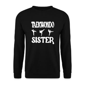 Proud Taekwondo Sister Taekwondo Sister - Unisex Sweatshirt - black - Front - Alina (178cm) & Michal (187cm)