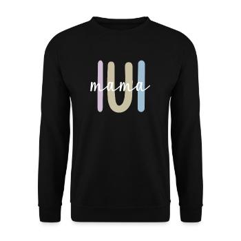IUI Mama Intrauterine Insemination Schwangerschaft - Unisex Pullover - Schwarz - Vorne - Alina (178cm) & Michal (187cm)