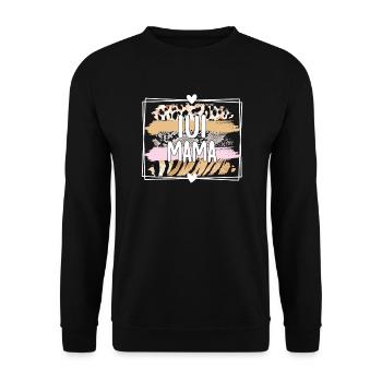IUI Mama Intrauterine Insemination IUI Mother - Unisex Sweatshirt - black - Front - Alina (178cm) & Michal (187cm)