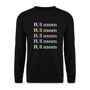 IUI Mama Intrauterine Insemination Schwangerschaft - Unisex Pullover - Schwarz - Vorne - Alina (178cm) & Michal (187cm)