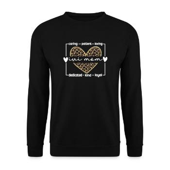 Proud IUI Mama IUI Intrauterine Insemination Mama - Unisex Sweatshirt - black - Front - Alina (178cm) & Michal (187cm)