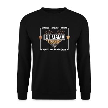 Stolze IUI Mama IUI Intrauterine Insemination Mama - Unisex Pullover - Schwarz - Vorne - Alina (178cm) & Michal (187cm)