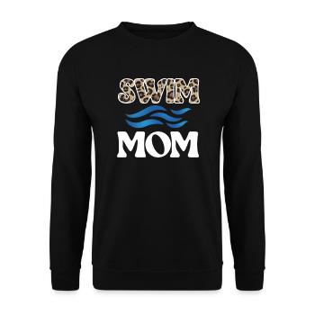 Schwimmmama Mutter Von Schwimmer Schwimm-Mama - Unisex Pullover - Schwarz - Vorne - Alina (178cm) & Michal (187cm)