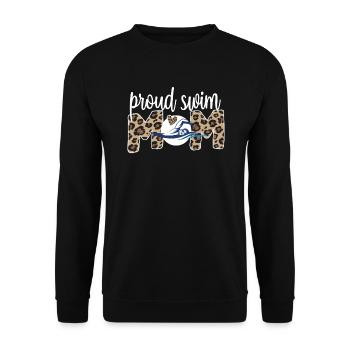 Schwimmmama Mutter Von Schwimmer Schwimm-Mama - Unisex Pullover - Schwarz - Vorne - Alina (178cm) & Michal (187cm)