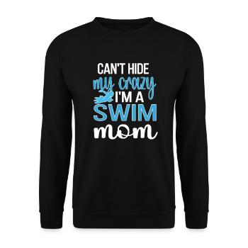 Maman natation Mère de nageuse Maman Natation - Sweat-shirt Unisexe - noir - Devant - Alina (178cm) & Michal (187cm)