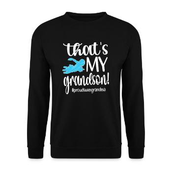 Fière natation Grand-mère Grand-mère Nageuse Grand-mère natation Grand-mère - Sweat-shirt Unisexe - noir - Devant - Alina (178cm) & Michal (187cm)