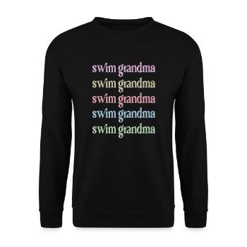 Fière natation Grand-mère Grand-mère Nageuse Grand-mère natation Grand-mère - Sweat-shirt Unisexe - noir - Devant - Alina (178cm) & Michal (187cm)