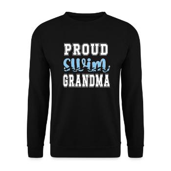 Meilleure natation Grand-mère Grand-mère Nageuse Grand-mère Natation Grand-mère - Sweat-shirt Unisexe - noir - Devant - Alina (178cm) & Michal (187cm)