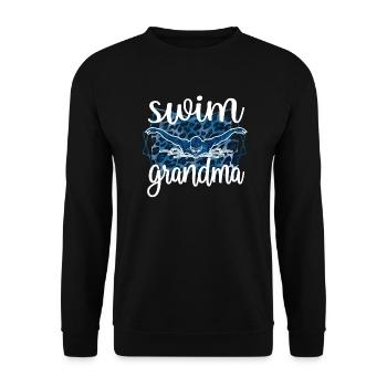 Meilleure natation Grand-mère Grand-mère Nageuse Grand-mère Natation Grand-mère - Sweat-shirt Unisexe - noir - Devant - Alina (178cm) & Michal (187cm)
