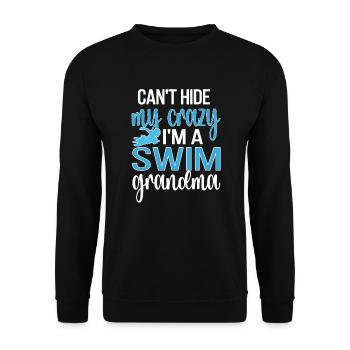 Meilleure natation Grand-mère Grand-mère Nageuse Grand-mère Natation Grand-mère - Sweat-shirt Unisexe - noir - Devant - Alina (178cm) & Michal (187cm)