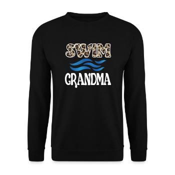 Meilleure natation Grand-mère Grand-mère Nageuse Grand-mère Natation Grand-mère - Sweat-shirt Unisexe - noir - Devant - Alina (178cm) & Michal (187cm)