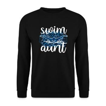Best Swimming Aunt Aunt Swimmer Swimming Aunt - Unisex Sweatshirt - black - Front - Alina (178cm) & Michal (187cm)