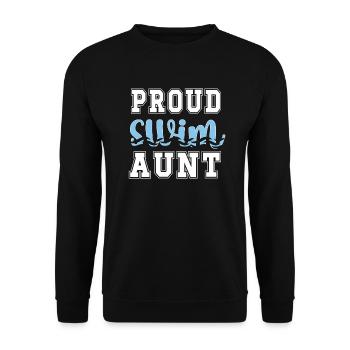 Best Swimming Aunt Aunt Swimmer Swimming Aunt - Unisex Sweatshirt - black - Front - Alina (178cm) & Michal (187cm)