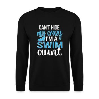 Best Swimming Aunt Aunt Swimmer Swimming Aunt - Unisex Sweatshirt - black - Front - Alina (178cm) & Michal (187cm)