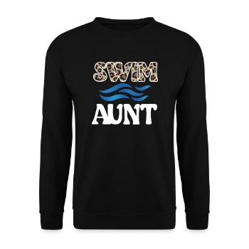 Best Swimming Aunt Aunt Swimmer Swimming Aunt - Unisex Sweatshirt - black - Front - Alina (178cm) & Michal (187cm)