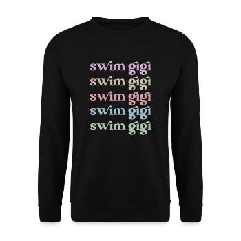 Proud Swimming Gigi Swimmer Gigi Grandma Gift - Unisex Sweatshirt - black - Front - Alina (178cm) & Michal (187cm)