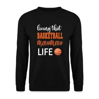 Mawmaw Grandma Of Basketball Player Basketball Mawmaw - Unisex Sweatshirt - black - Front - Alina (178cm) & Michal (187cm)