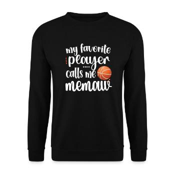 Memaw Grandma Of Basketball Player Basketball Memaw - Unisex Sweatshirt - black - Front - Alina (178cm) & Michal (187cm)