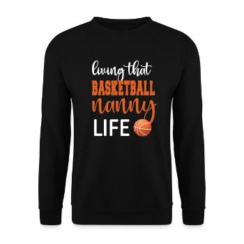 Nanny Grandma Of Basketball Player Basketball Nanny - Unisex Sweatshirt - black - Front - Alina (178cm) & Michal (187cm)