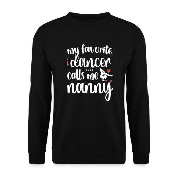 Fière danse nounou grand-mère par danseuse dansant nounou - Sweat-shirt Unisexe - noir - Devant - Alina (178cm) & Michal (187cm)