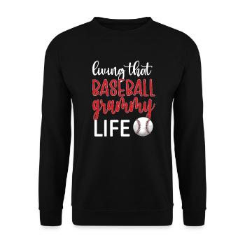 Grammy Oma Von Baseballspieler Baseball Grammy - Unisex Pullover - Schwarz - Vorne - Alina (178cm) & Michal (187cm)