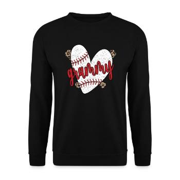 Grammy Grandma Of a Baseball Player Baseball Grammy - Unisex Sweatshirt - black - Front - Alina (178cm) & Michal (187cm)