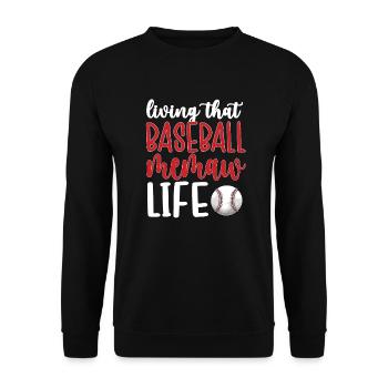 Memaw Grand-mère du joueur de baseball Baseball Memaw - Sweat-shirt Unisexe - noir - Devant - Alina (178cm) & Michal (187cm)