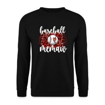 Memaw Grand-mère du joueur de baseball Baseball Memaw - Sweat-shirt Unisexe - noir - Devant - Alina (178cm) & Michal (187cm)