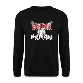 Memaw Grandma Of a Baseball Player Baseball Memaw - Unisex Sweatshirt - black - Front - Alina (178cm) & Michal (187cm)