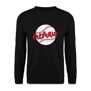 Memaw Grandma Of a Baseball Player Baseball Memaw - Unisex Sweatshirt - black - Front - Alina (178cm) & Michal (187cm)