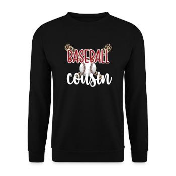 Fier cousin de baseball d'un joueur de baseball - Sweat-shirt Unisexe - noir - Devant - Alina (178cm) & Michal (187cm)