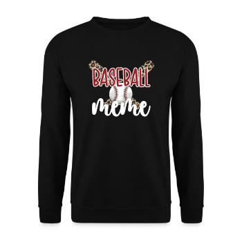 Meme Grand-mère d’un joueur de baseball Baseball Meme - Sweat-shirt Unisexe - noir - Devant - Alina (178cm) & Michal (187cm)
