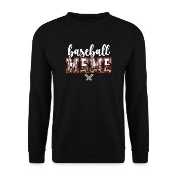 Meme Grand-mère d’un joueur de baseball Baseball Meme - Sweat-shirt Unisexe - noir - Devant - Alina (178cm) & Michal (187cm)