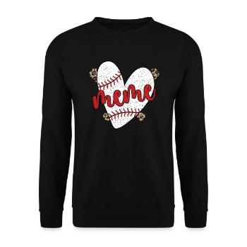 Meme Grand-mère d’un joueur de baseball Baseball Meme - Sweat-shirt Unisexe - noir - Devant - Alina (178cm) & Michal (187cm)