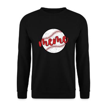 Meme Grand-mère d’un joueur de baseball Baseball Meme - Sweat-shirt Unisexe - noir - Devant - Alina (178cm) & Michal (187cm)