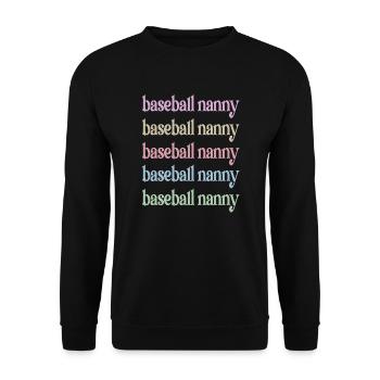Nanny Grandma From Baseball Player Baseball Nanny - Unisex Sweatshirt - black - Front - Alina (178cm) & Michal (187cm)
