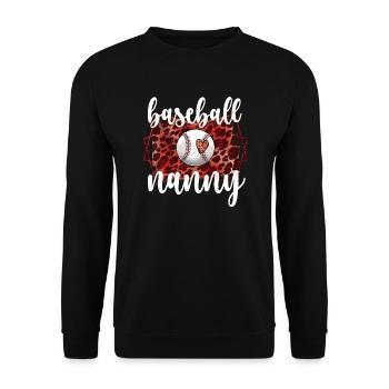 Nanny Grandma From Baseball Player Baseball Nanny - Unisex Sweatshirt - black - Front - Alina (178cm) & Michal (187cm)