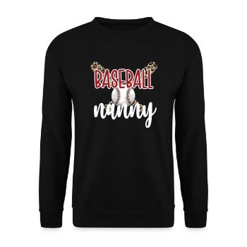 Nanny Grandma Of a Baseball Player Baseball Nanny - Unisex Sweatshirt - black - Front - Alina (178cm) & Michal (187cm)