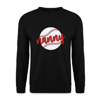 Nanny Grandma Of a Baseball Player Baseball Nanny - Unisex Sweatshirt - black - Front - Alina (178cm) & Michal (187cm)