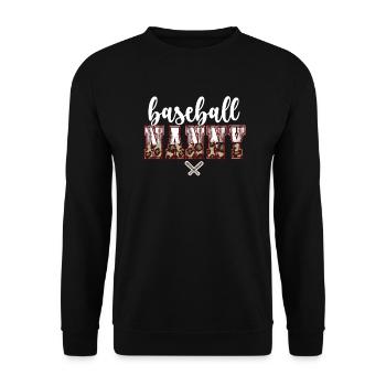 Nanny Grandma Of a Baseball Player Baseball Nanny - Unisex Sweatshirt - black - Front - Alina (178cm) & Michal (187cm)