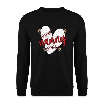 Nanny Grandma Of a Baseball Player Baseball Nanny - Unisex Sweatshirt - black - Front - Alina (178cm) & Michal (187cm)