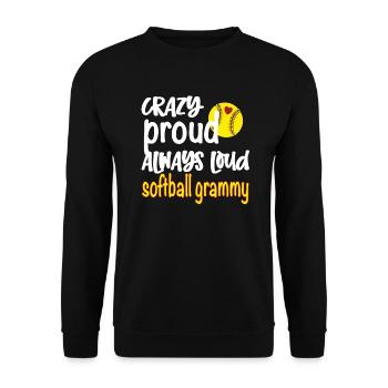 Grammy Grandma By Softball Player Softball Grammy - Unisex Sweatshirt - black - Front - Alina (178cm) & Michal (187cm)