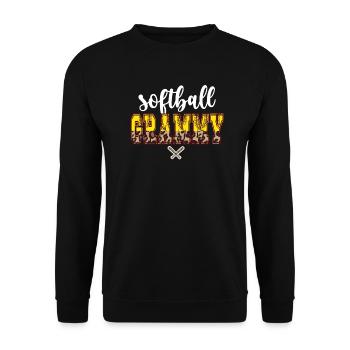 Grammy Grandma Of a Softball Player Softball Grammy - Unisex Sweatshirt - black - Front - Alina (178cm) & Michal (187cm)