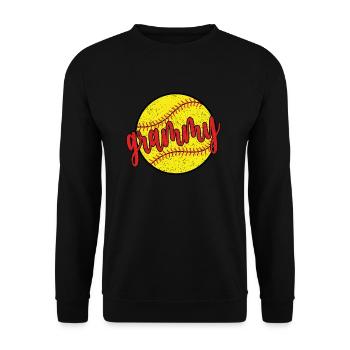 Grammy Grandma Of a Softball Player Softball Grammy - Unisex Sweatshirt - black - Front - Alina (178cm) & Michal (187cm)