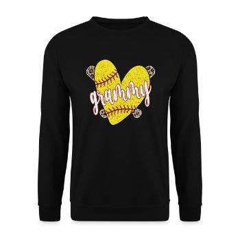 Grammy Grandma Of A Softball Player Softball Grammy - Unisex Sweatshirt - black - Front - Alina (178cm) & Michal (187cm)