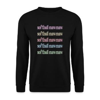 Mawmaw Oma Von Softballspieler Softball Mawmaw - Unisex Pullover - Schwarz - Vorne - Alina (178cm) & Michal (187cm)