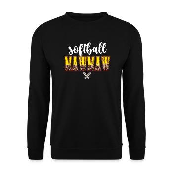 Mawmaw Oma Eines Softballspieler Softball Mawmaw - Unisex Pullover - Schwarz - Vorne - Alina (178cm) & Michal (187cm)